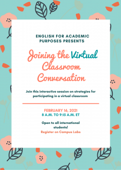 EAP Workshop Spring 2021