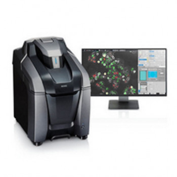 Keyence Fluorescene Microscope and monitor with sample output
