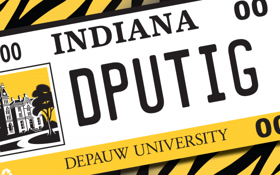 DePauw License Plate