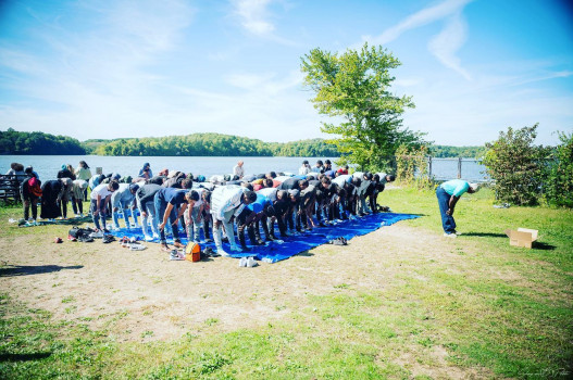 Muslim Students praying