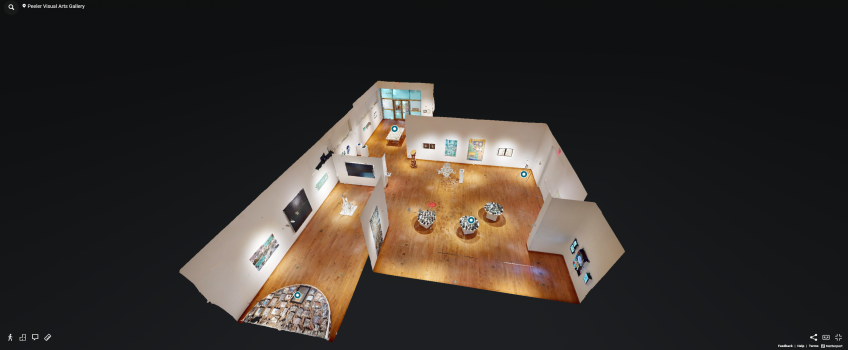 A 3D model of an art exhibit in Peeler
