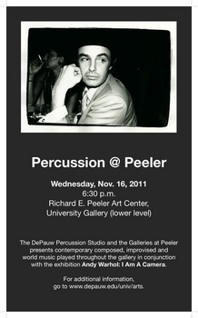 2011 DePauw Percussion @ Peeler flyer