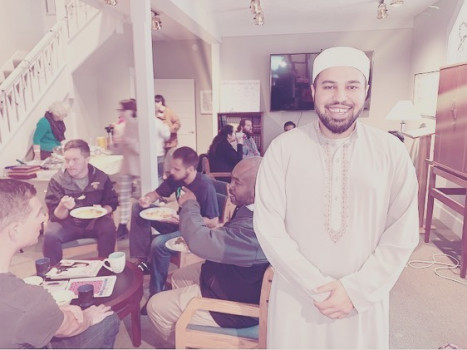 Chaplain Sami posing at Curry Friday
