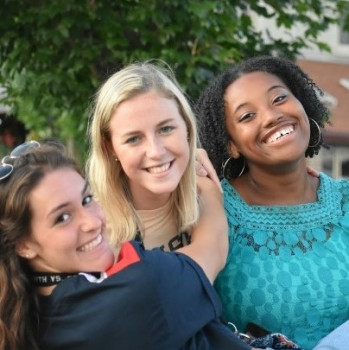 three students in Costa Rica