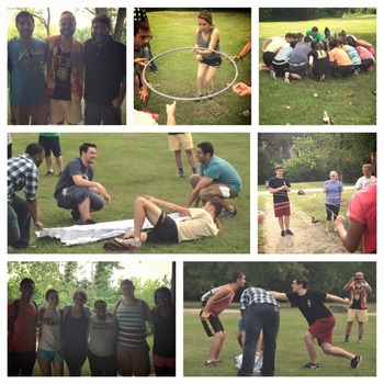 CRAs & FYRAs participate in our outdoor challenge day during August Institute