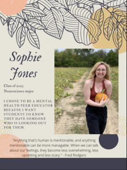 Sophia Jones, 1 of 5 Mental Health Peer Educators 2020-21