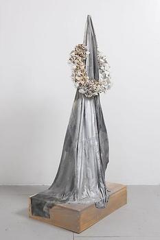 Untitled (Black Fabric & Wreath), 2012