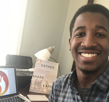 Terry Winston '19 on his semester long internship at Bonfire in Wisconsin.  