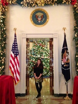 Shelby Bremer at the White House during the Christmas Season