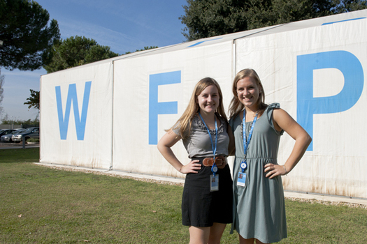 Margaret Distler and Ellen Kobe working for the World Food Programme in Rome