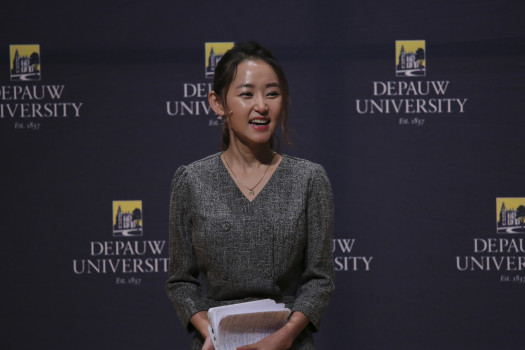 Human rights activist Yeonmi Park became the youngest-ever Ubben Lecturer on Oct. 5, 2015.