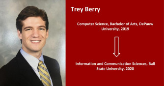 Trey Berry headshot and business card