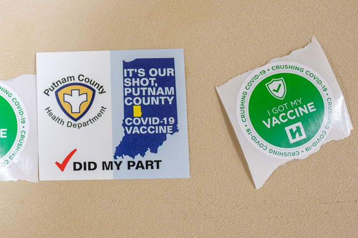 Stickers to show wearer got a vaccine