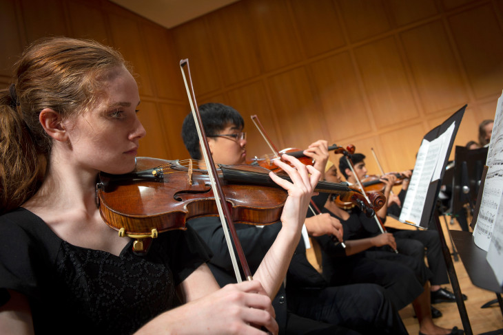 Woman playing a Violin