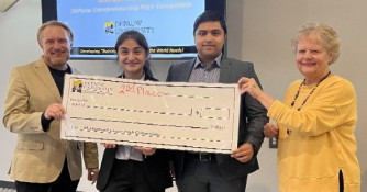 ANNA BAIG AND YOUSAF KHAN WIN SECOND PLACE IN "PITCH COMPETITION." (SPRING 2022)