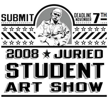 2008 Juried Student Art Show exhibit cover art