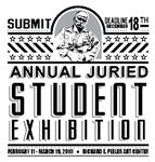 Annual Juried Student Art exhibit cover art