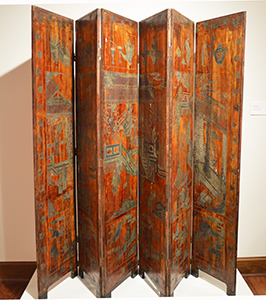 Coromandel Screen, Ching Dynasty Chinese, Ching Dynasty, 1795 C.E. paint and gesso on carved wood Gift of David M. Shoup, 1975.1.1