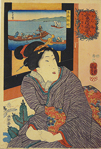 Bijinga (beautiful person picture) Japanese, 1852 Color woodblock print Gift of Steven G. Conant '71