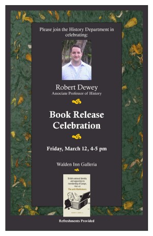 Robert Dewey Book Release Celebration poster