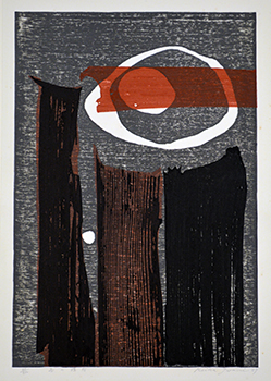 Iwami Reika (born 1927) Winter Composition No. 2, 1959 Woodblock print on paper 17-5/16 x 12-1/4 inches DePauw Art Collection: 2016.5.3 Gift of David T. Prosser, Jr. '65