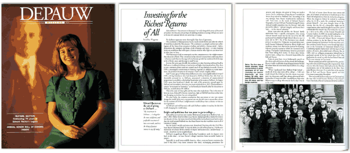 Pages from the DePauw Fall 1994 Magazine