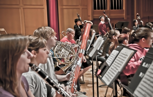 Students during a performance