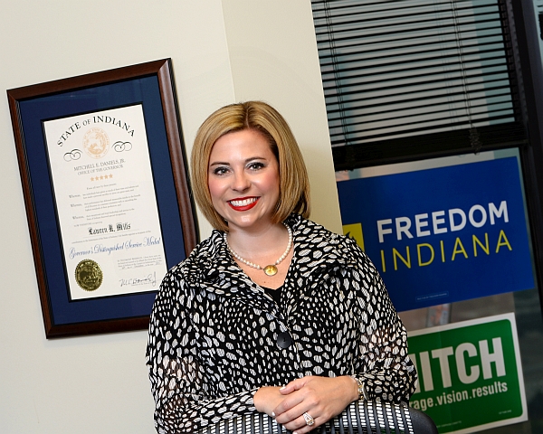 Lawren Mills in her office