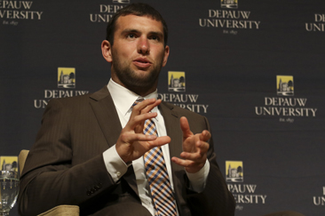 Andrew Luck delivering an Ubben Lecture