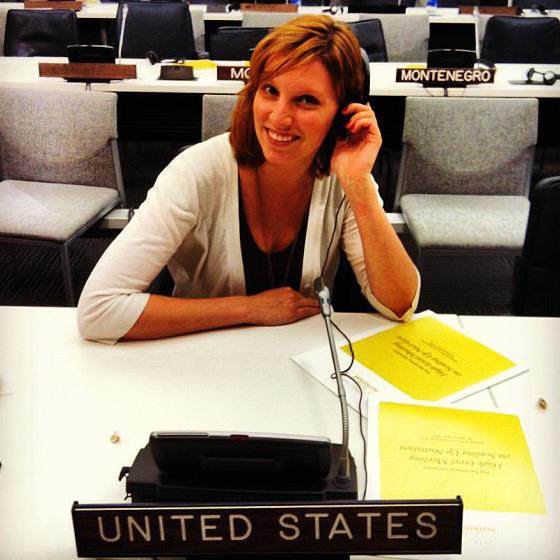 Ashley Baxstrom at the UN