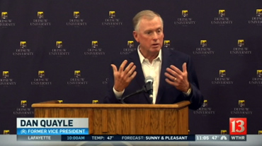 Dan Quayle at Podium