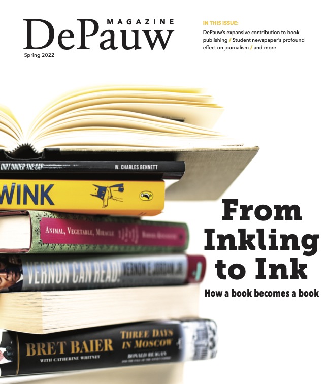 DePauw Magazine Cover - From Inkling to Ink