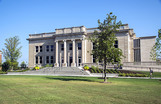 Front entrance of the Emison Building (Office of Admission)