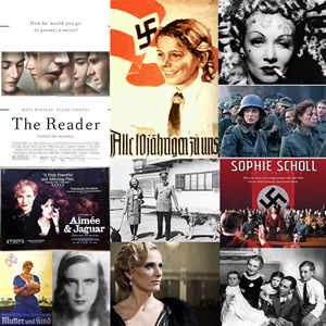 Collage of photos from books depicting Women in Nazi Germany