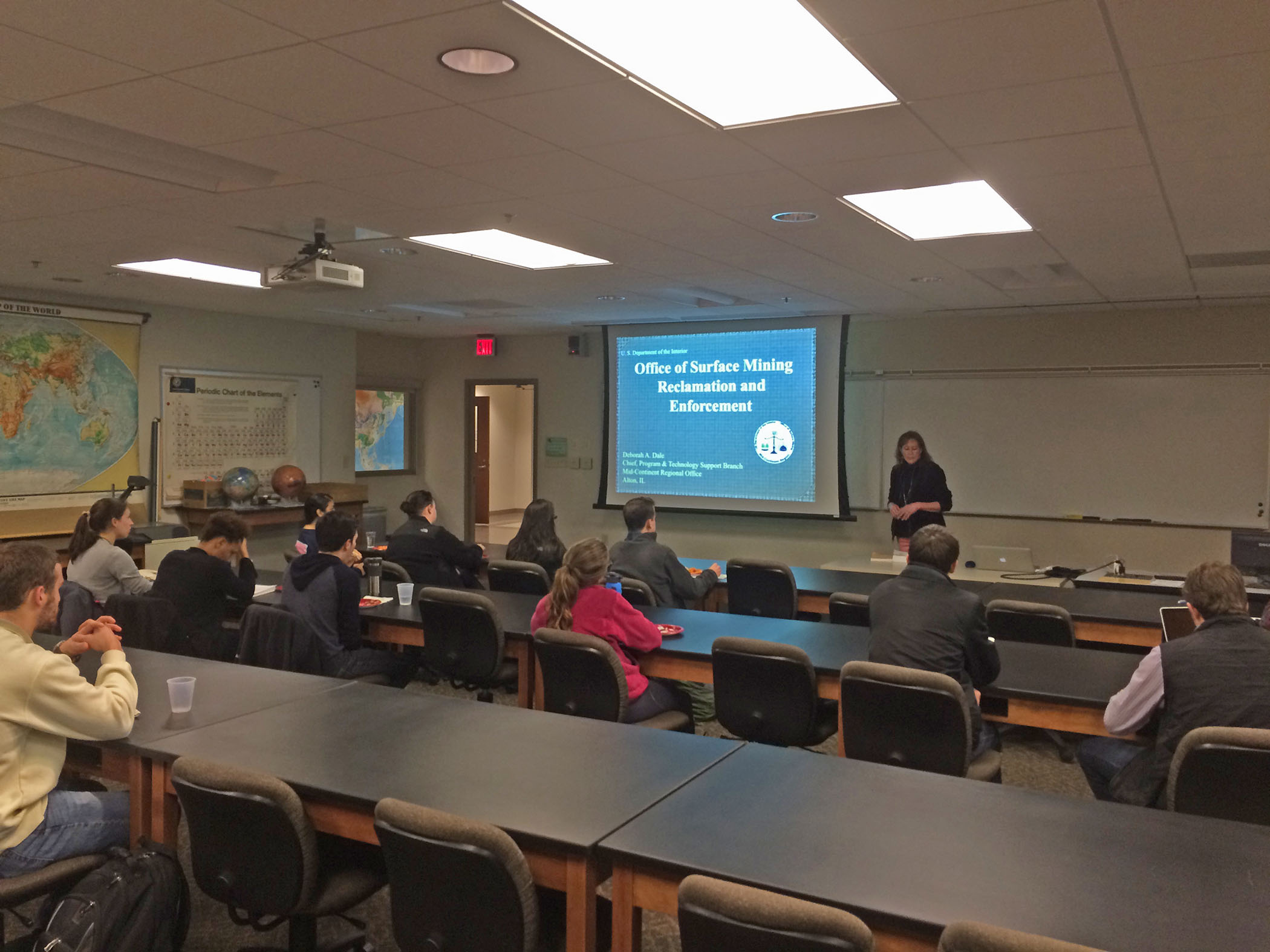 Deborah Dale presenting a talk