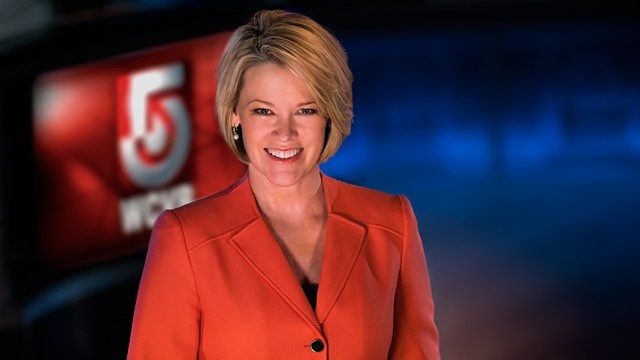 Heather Unruh in front of WCVB-TV logo