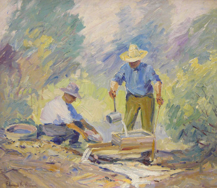 Edward K. Williams Placer Mining, early 20th century Oil on canvas