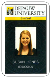 DePauw ID card example