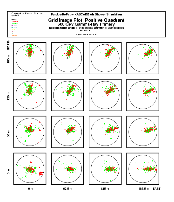 Shower 1 Grid Plot:  Positive Quadrant report