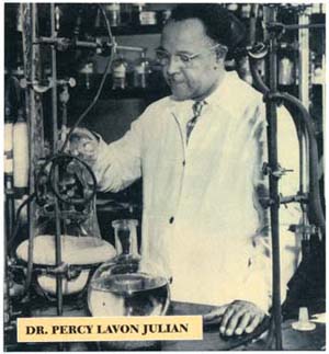 Dr. Percy Lavon Julian in his lab