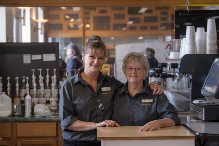 Angie Clevenger and Judy Hastings at Cafe Roy