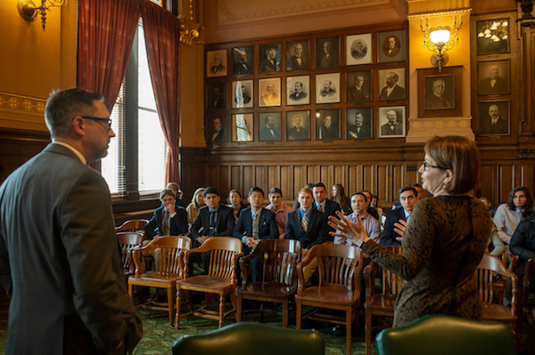 Students in the Indiana Supreme Court