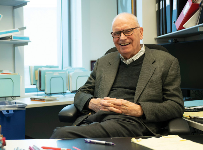 Lee Hamilton '52 at his desk