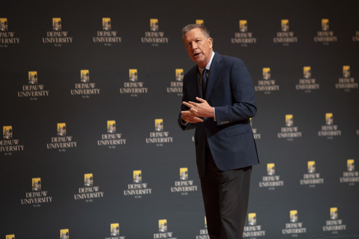 John Kasich at a press conference