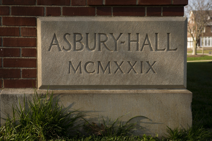 Asbury Hall sign