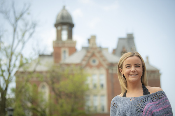 Molly Brennan ’19 with East College backdrop