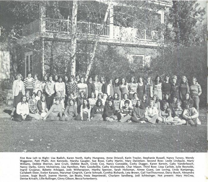 Alpha Chi Omega in 1976