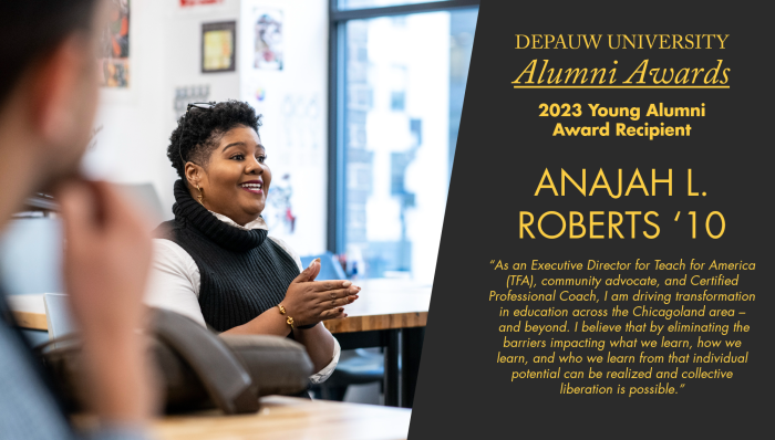 Anajah Roberts, 2023 Young Alumni Award Recipient