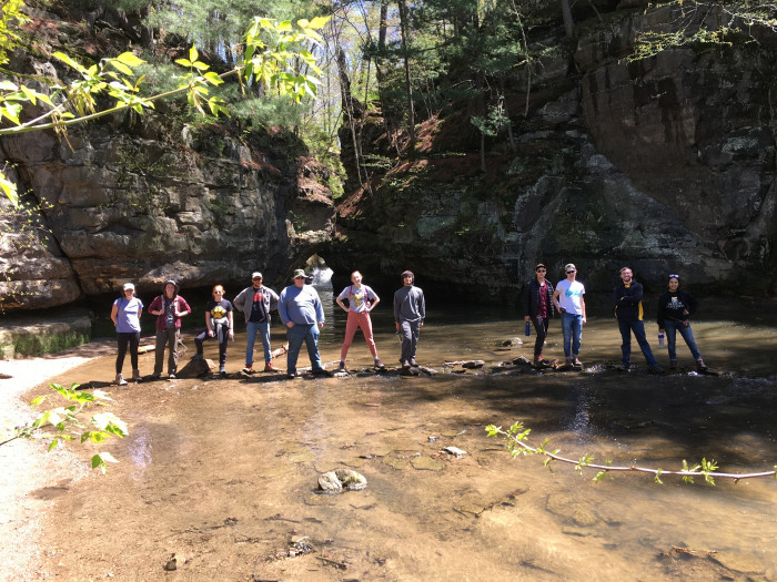 Structure students at Pewits Nest