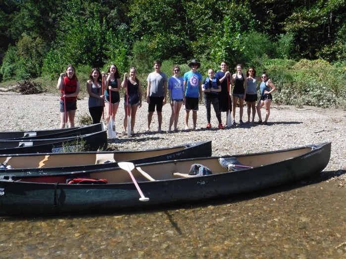 Geoclub canoe trip on Sugar Creek